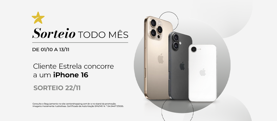 Cliente estrela concorre a um Iphone 16